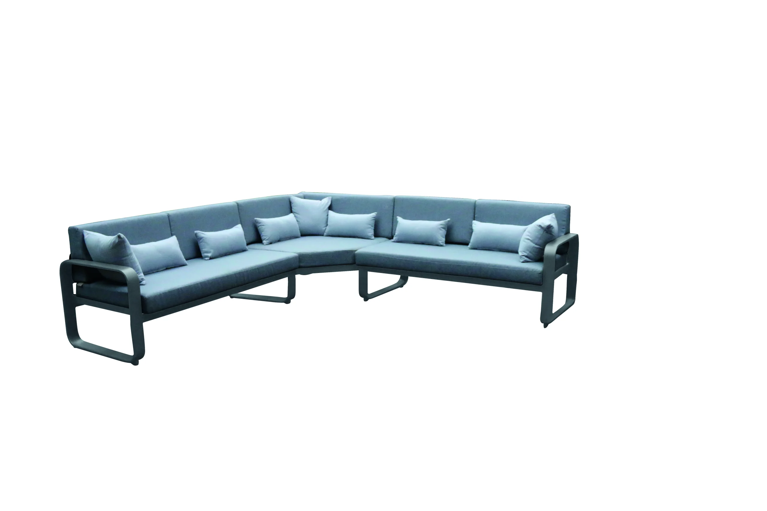 MWH Widero Loungeset 3-tlg. Aluminium/Olefin inkl. 9 Kissen matt grey