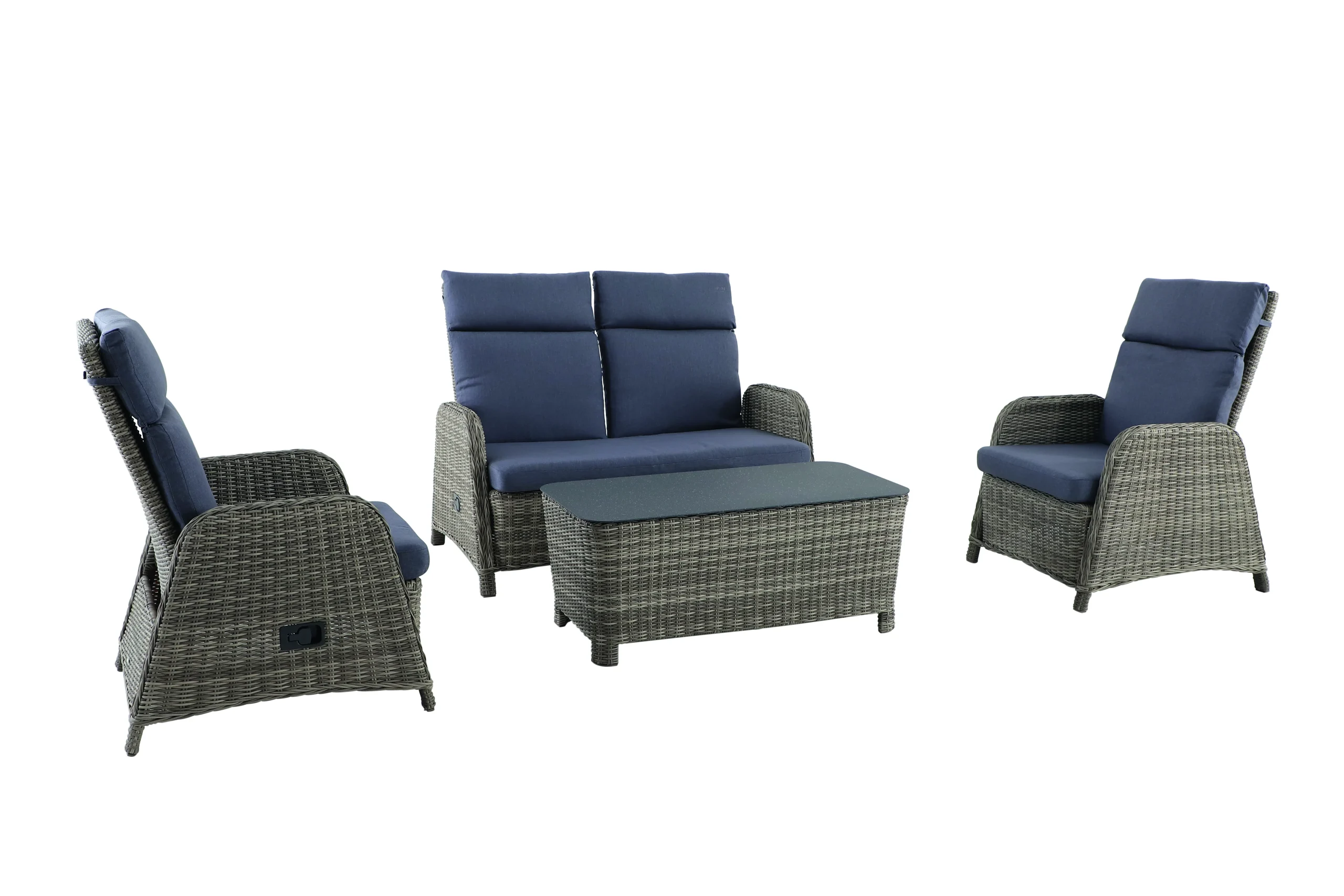 MWH Verando Lounge-Set 4-tlg. Aluminium/Geflecht/Olefin
