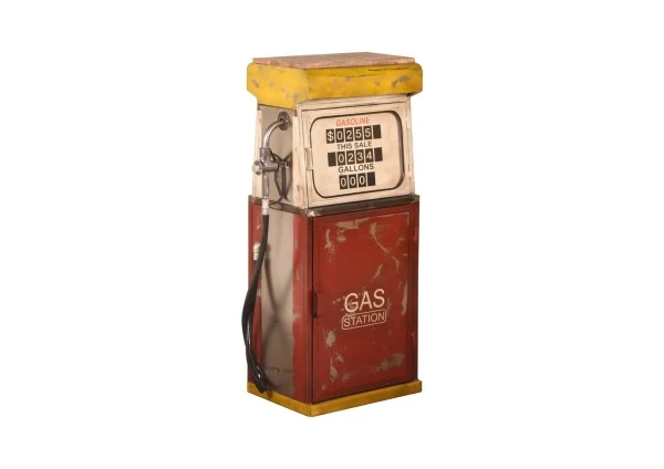 Faktorei Unikat Barschrank Zapfsäule Rot 66x40x128 cm - Die Faktorei