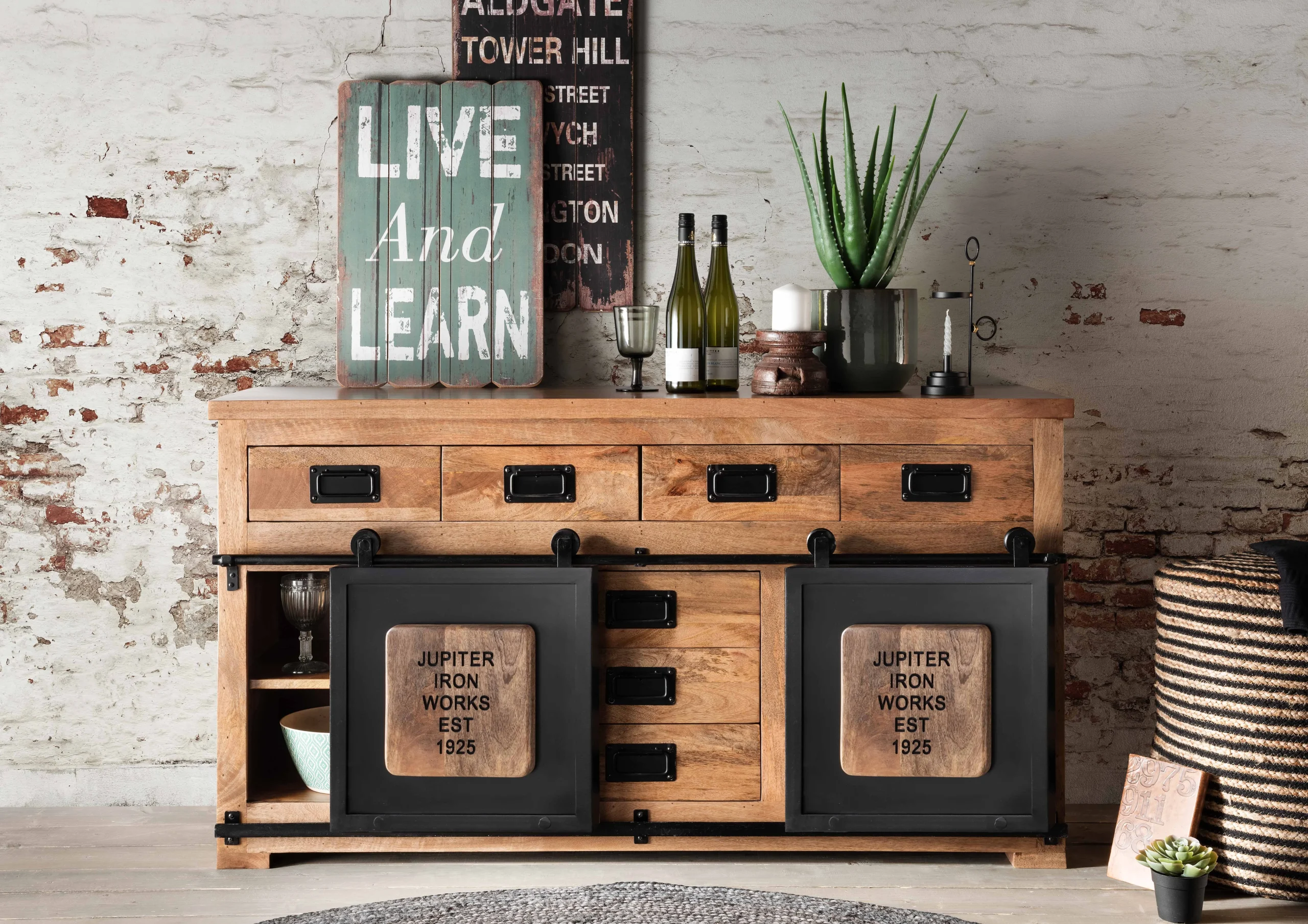 Die Faktorei Mark Nr.1 Sideboard Mangoholz Natur 150x45x80cm