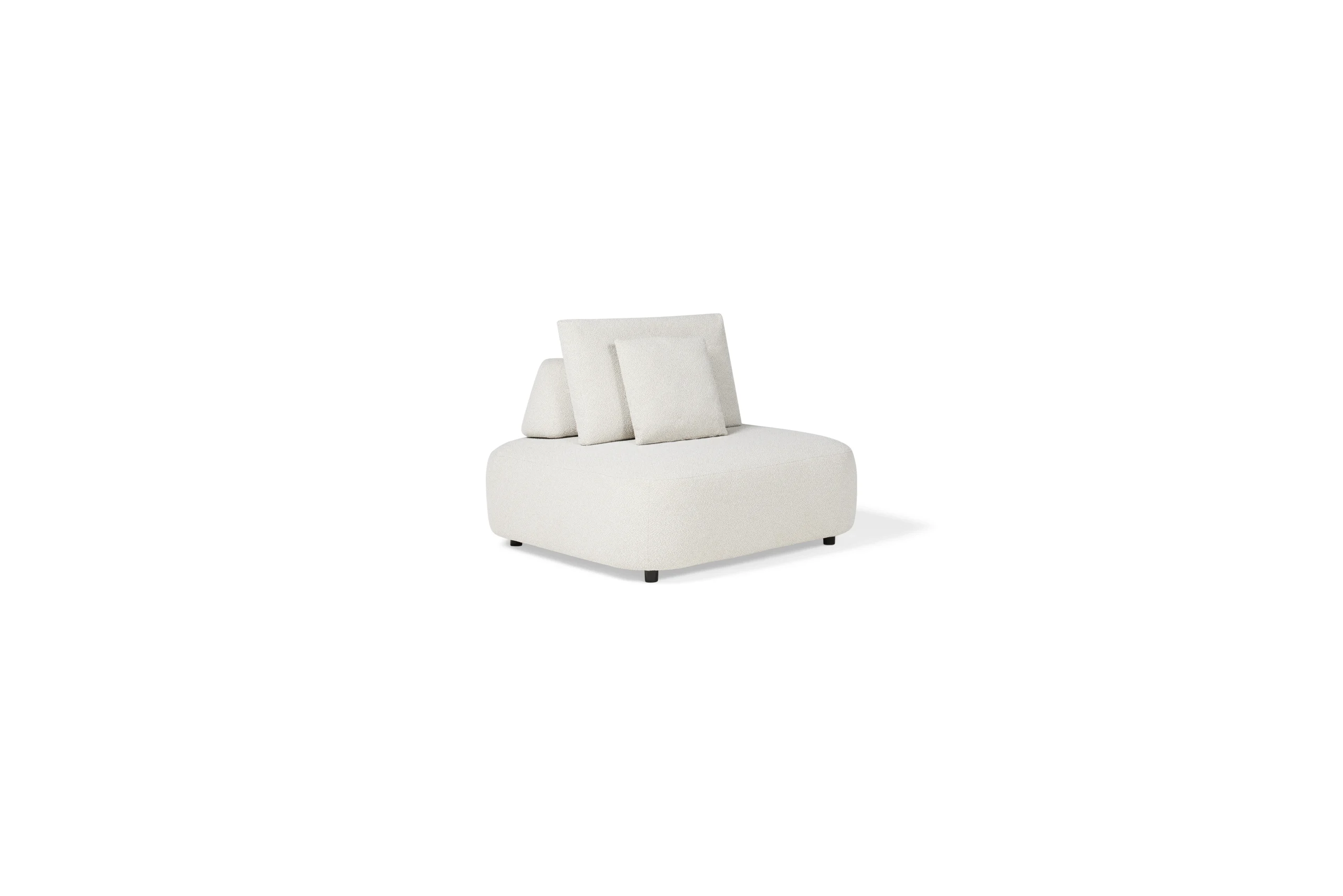 SUNS BLOCCHI Einsitzer Outdoor Sofa Weiß/Grau inkl. Kissen 114x114 cm