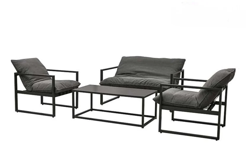 CLEMENTO Coral Loungeset 4tlg. Aluminium/Sunbrella
