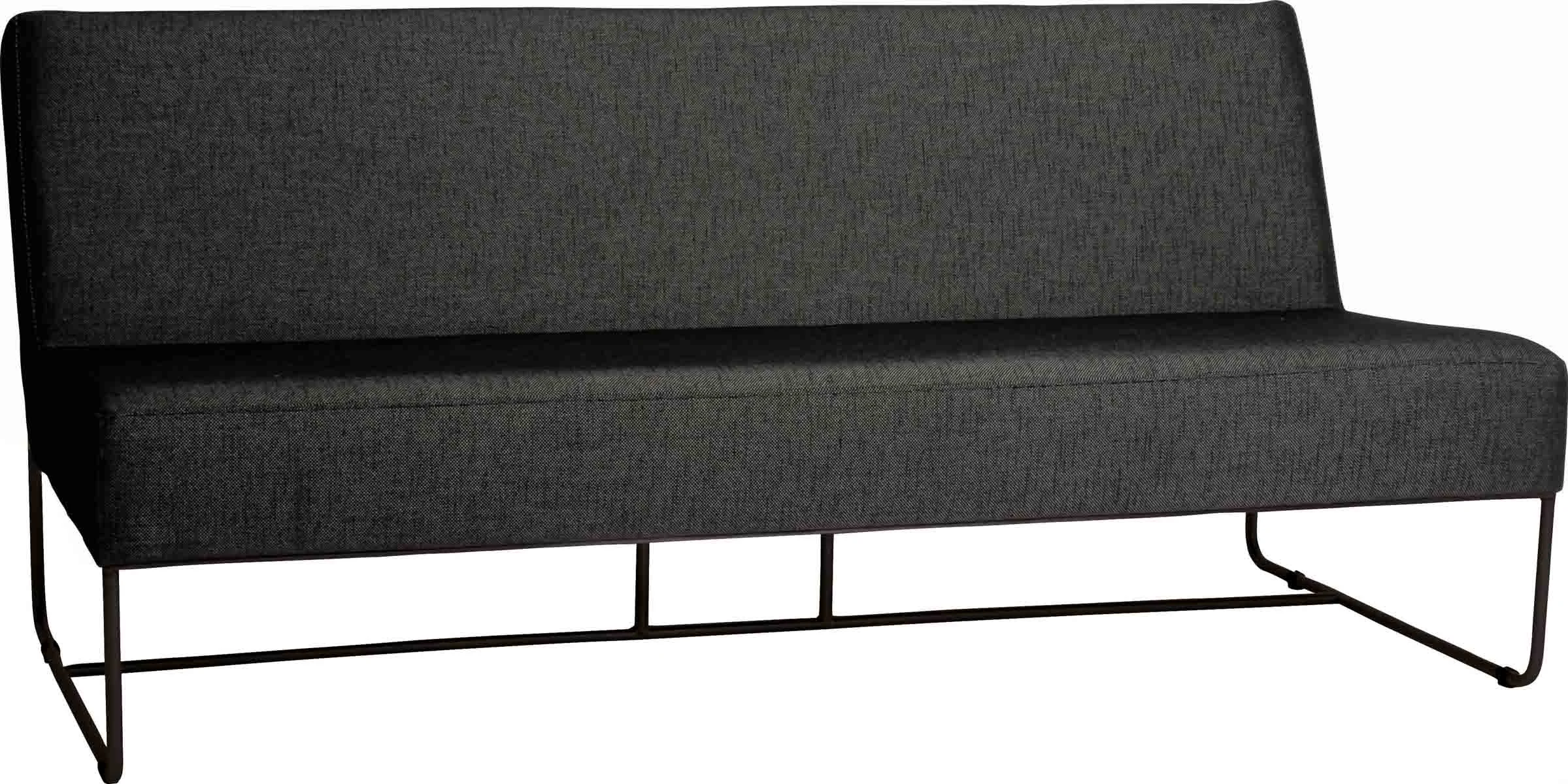Stern Mia Lounge-Sofa Edelstahl schwarz matt/Bezug Outdoorstoff seidenschwarz