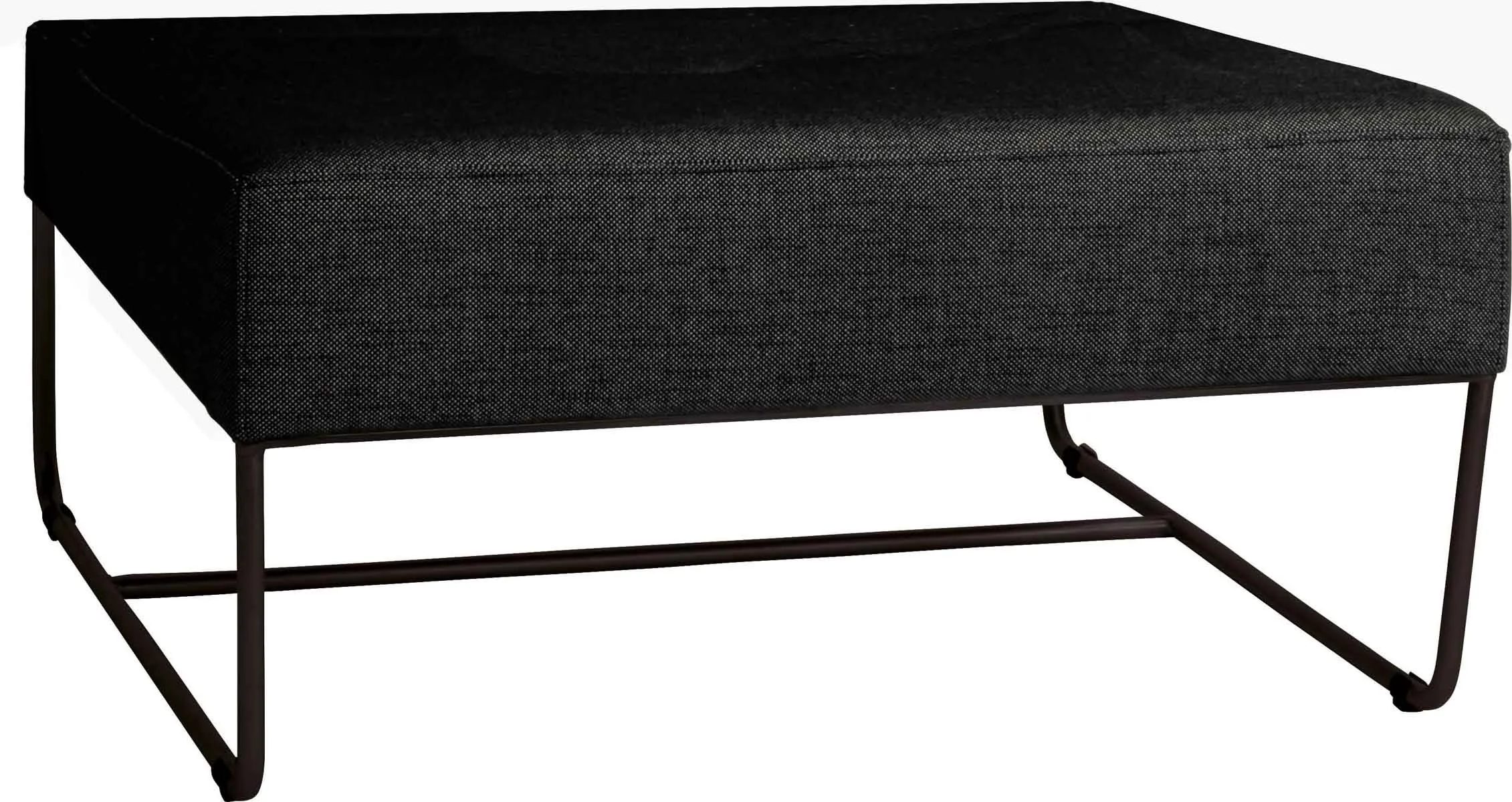 Stern Mia Lounge-Hocker Edelstahl schwarz matt/Bezug Outdoorstoff seidenschwarz
