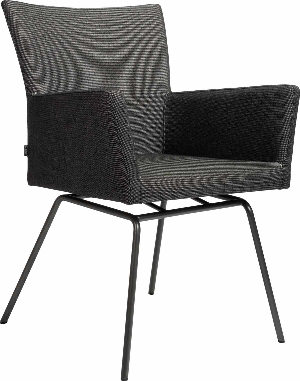 Stern Sessel Artus VIP Edelstahl schwarz matt Outdoorstoff Seidenschwarz