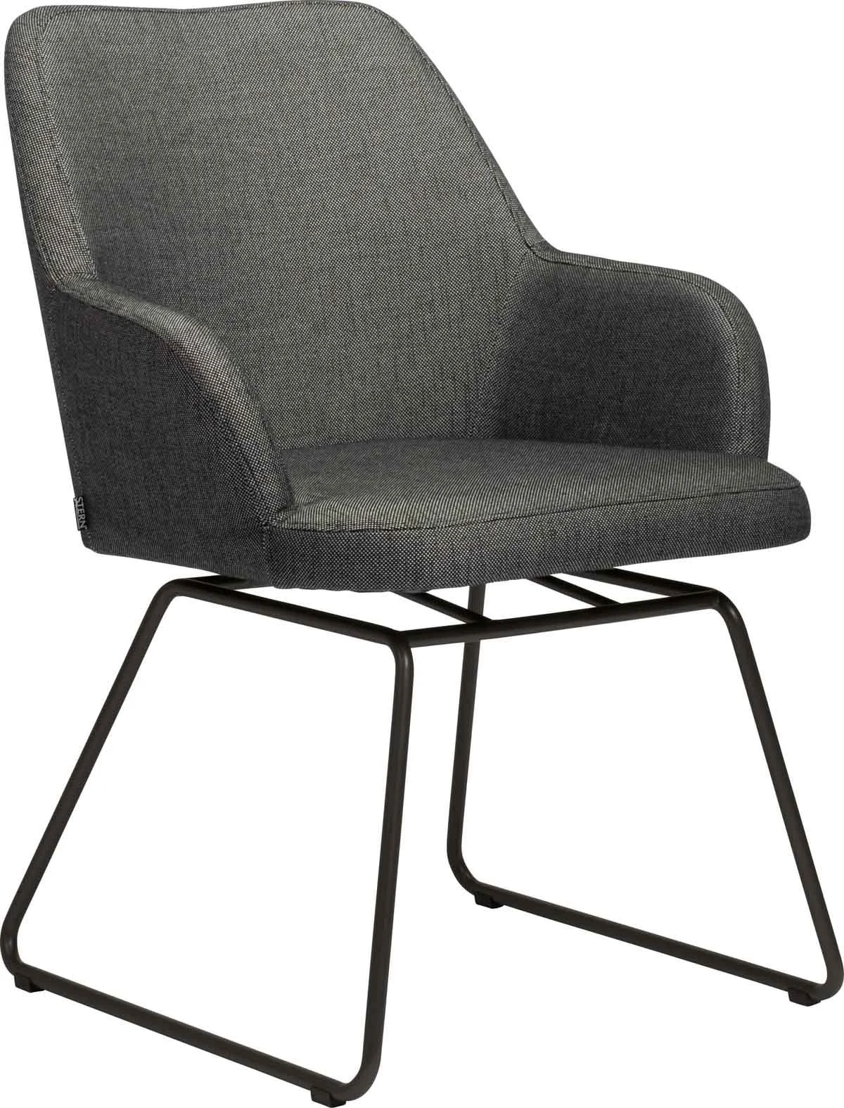 Stern Hector VIP Kufensessel Edelstahl schwarz matt/Bezug Outdoorstoff seidenschwarz