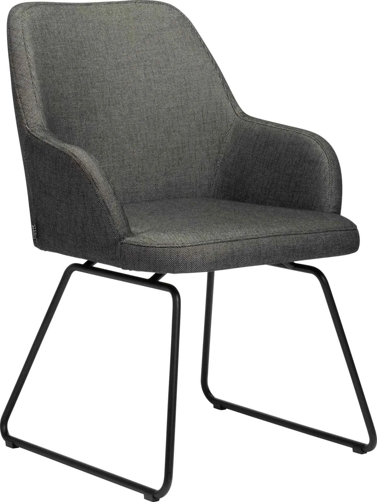 Stern Hector Kufensessel Edelstahl schwarz matt/Bezug Outdoorstoff seidenschwarz