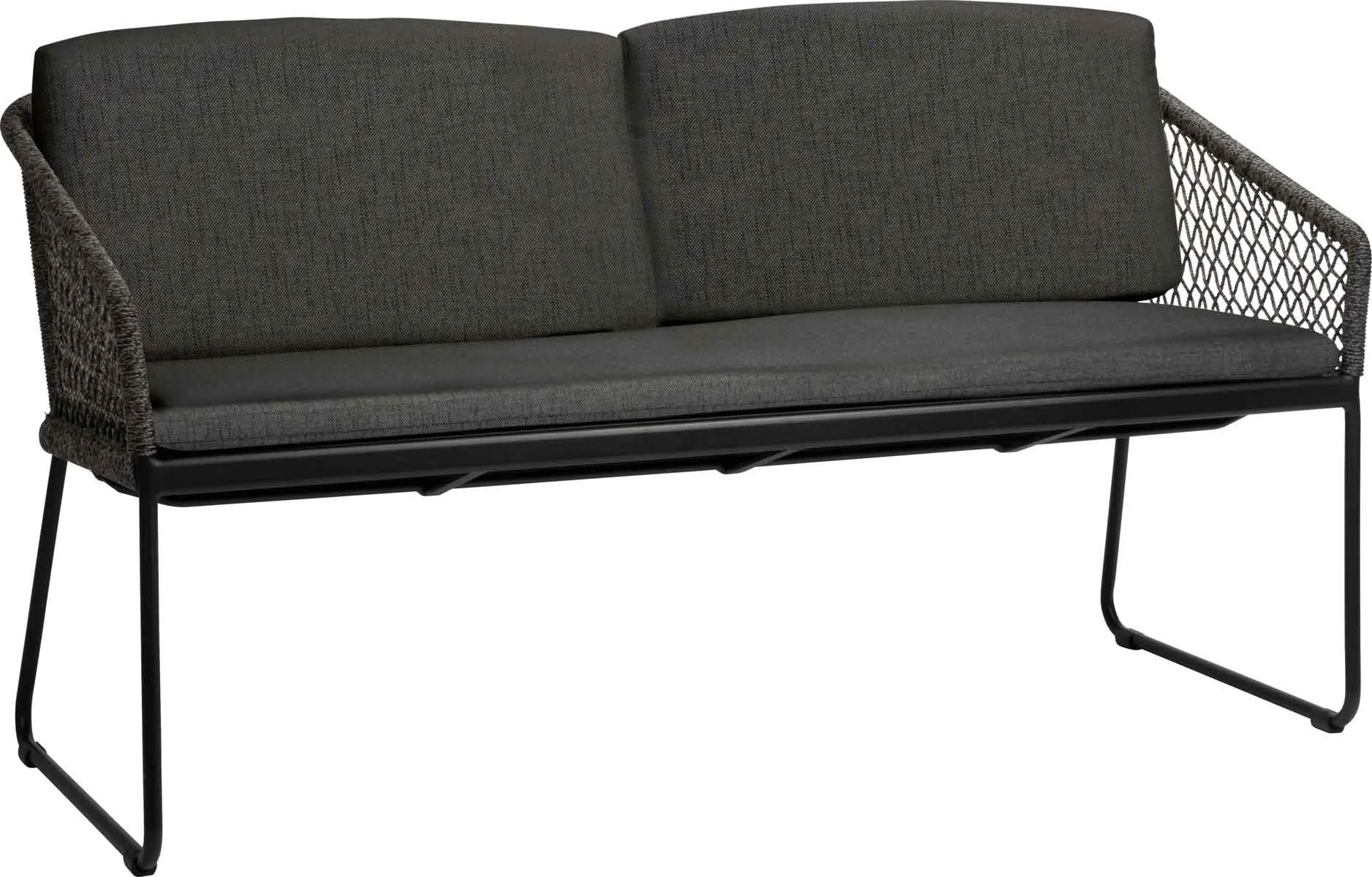 Stern Odea Kufenbank 2-Sitzer Aluminium schwarz matt