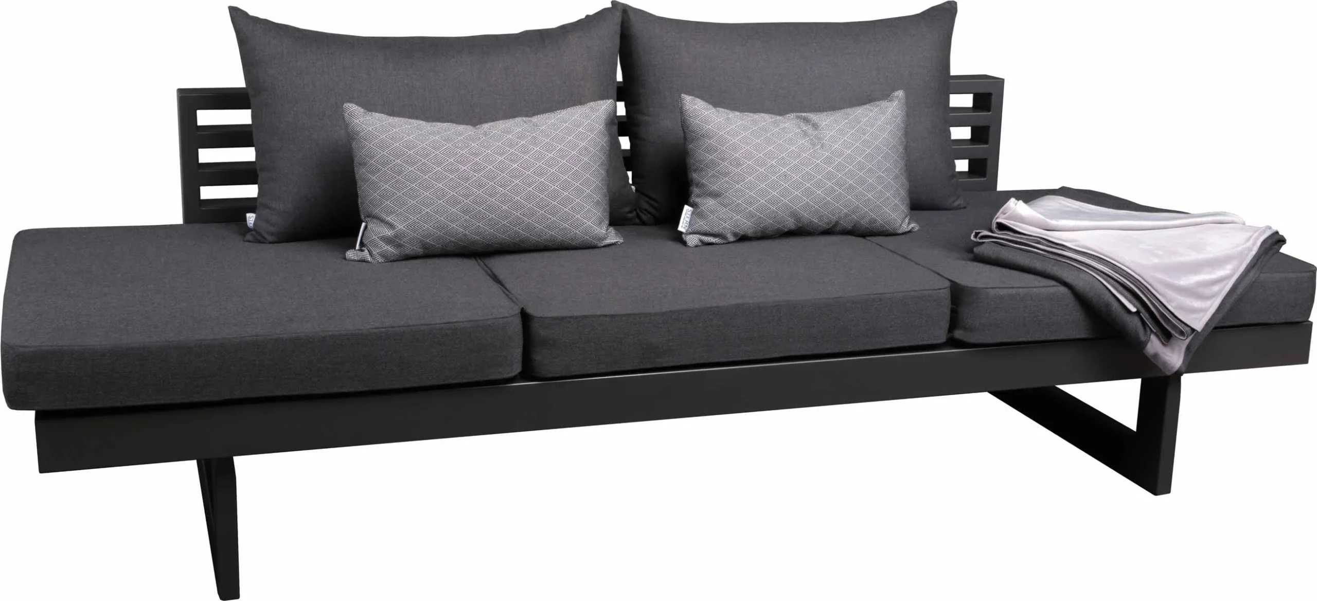 Stern New Holly Best-of-Set Loungeliege Aluminium/Outdoorstoff inkl. Kissen und Kuscheldecke