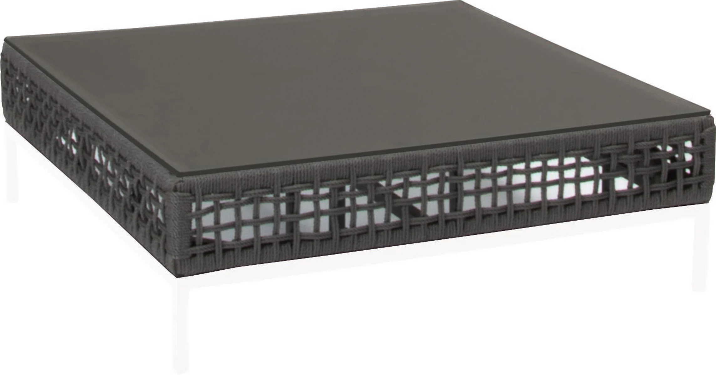 Stern Corda Korpus Hocker/Beistelltisch Aluminium/Kordel Platin