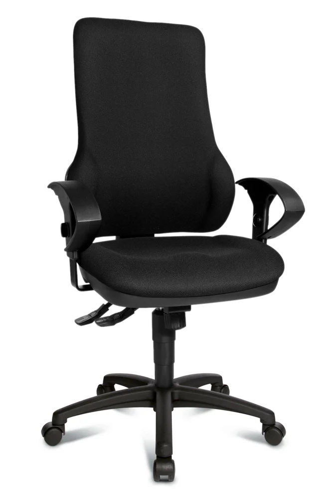 Topstar Action Star 1303 Schreibtischstuhl mit ergonomischer Rückenlehne - schwarz
