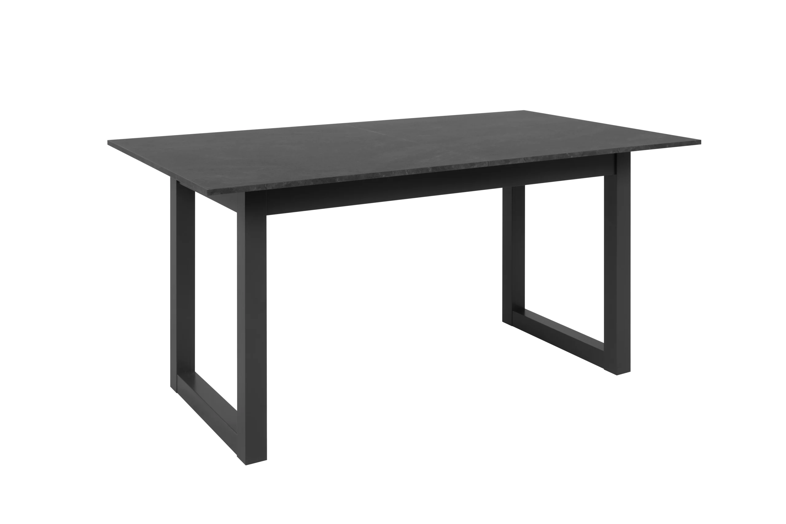 Finori Austin 80A Auszugtisch/Schieferoptik/Füße/Anthrazit/Holzwerkstoff