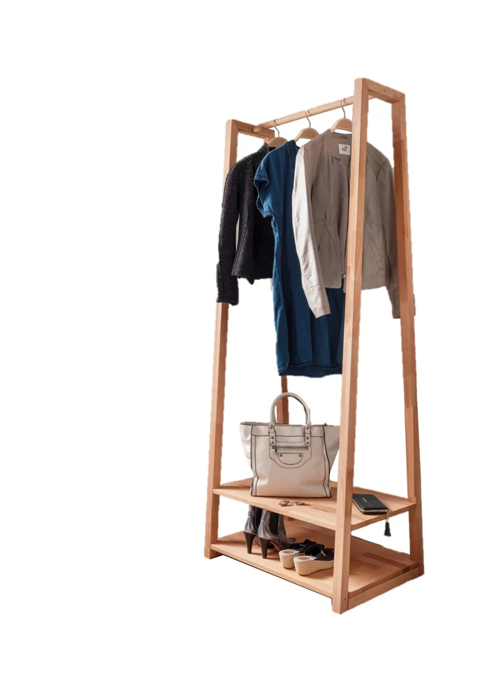 TPT Möbel BERN Garderobe Kernbuche massiv inkl. 2 Ablageböden