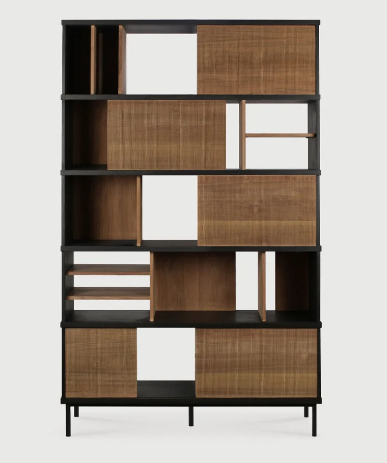 Ethnicraft Oscar Indoor Regal Teakholz 120x40x195 cm