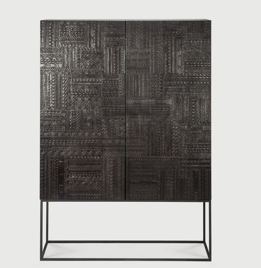 Ethnicraft Tabwa Indoor Schrank Teakholz Off White 126x180 cm