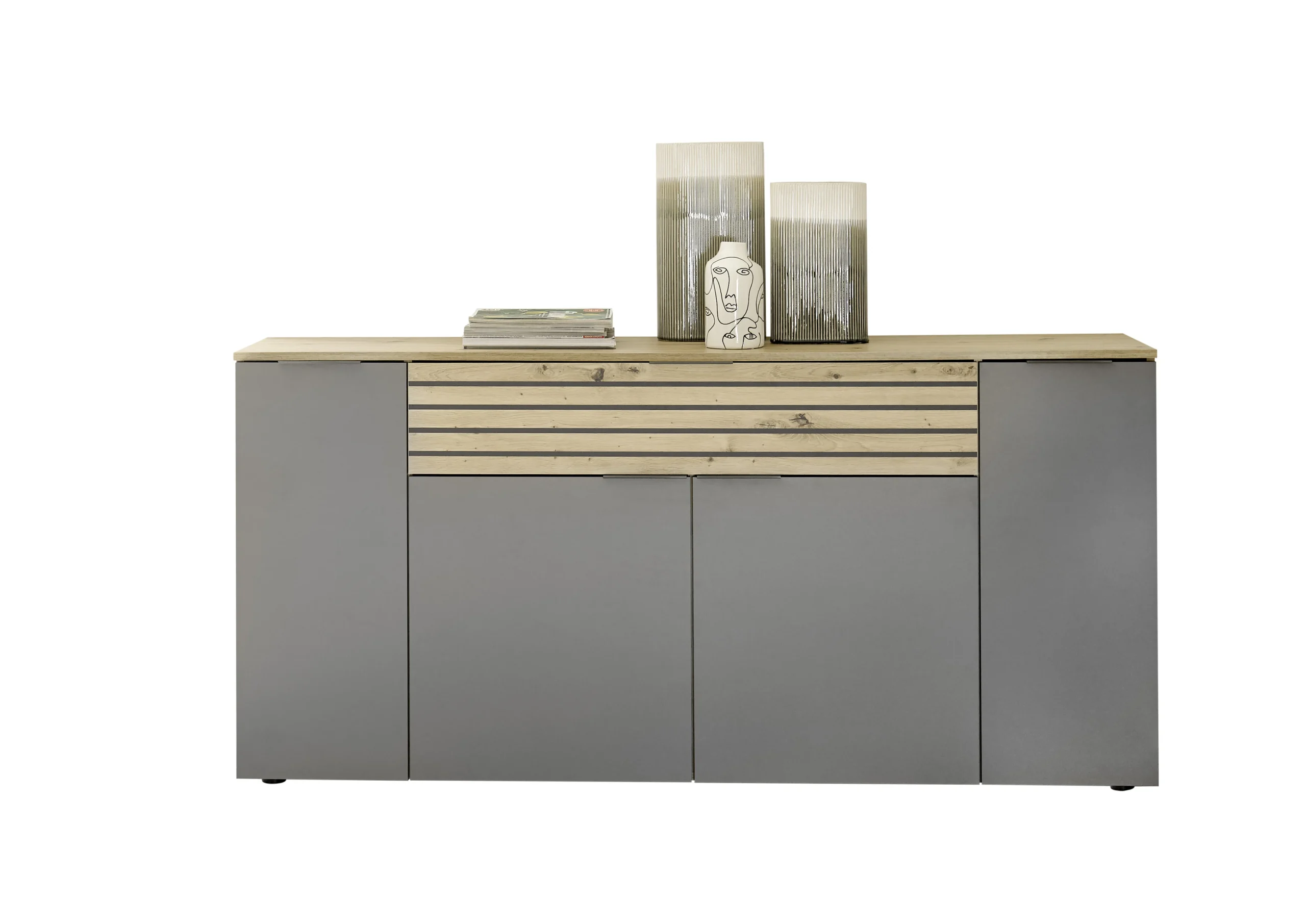 HBZ Meble BZ 5110 Sideboard Holzwerkstoff Grau/Braun