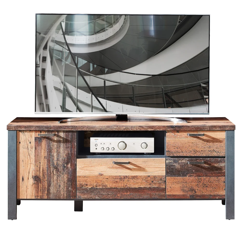 Innostyle Cardiff TV-Lowboard Holzwerkstoff Used Style Optik Dark 154x62x50 cm