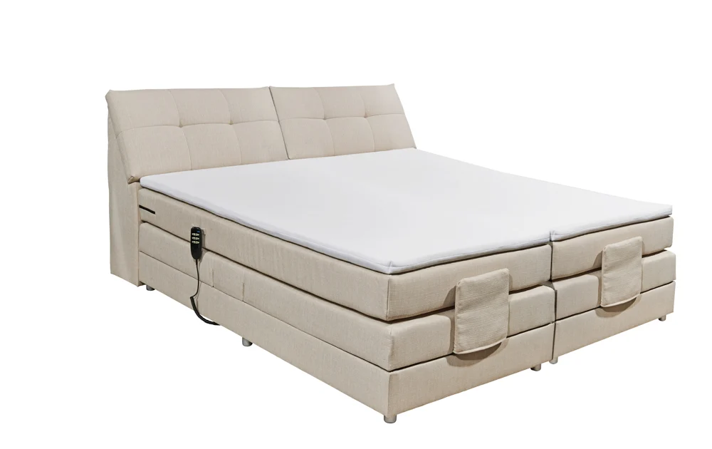 ED Lifestyle Concord 2 Boxspringbett Holzwerkstoff/Tonnentaschenfederkern H2 180x200 cm - ED-Lifestyle