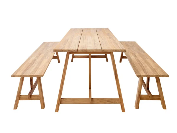 Solpuri Country Gartenmöbelset 3tlg. mit Teak Tisch 240x80 cm