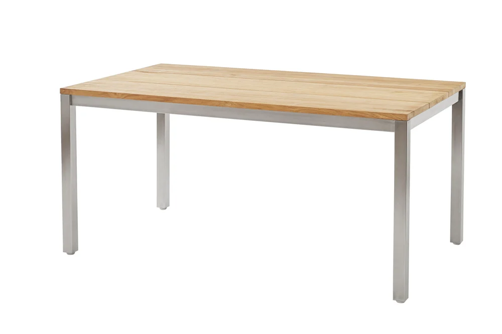 Diamond Garden Salerno Edelstahl/Recycled Teak Natur 130x80 - 210x100 cm