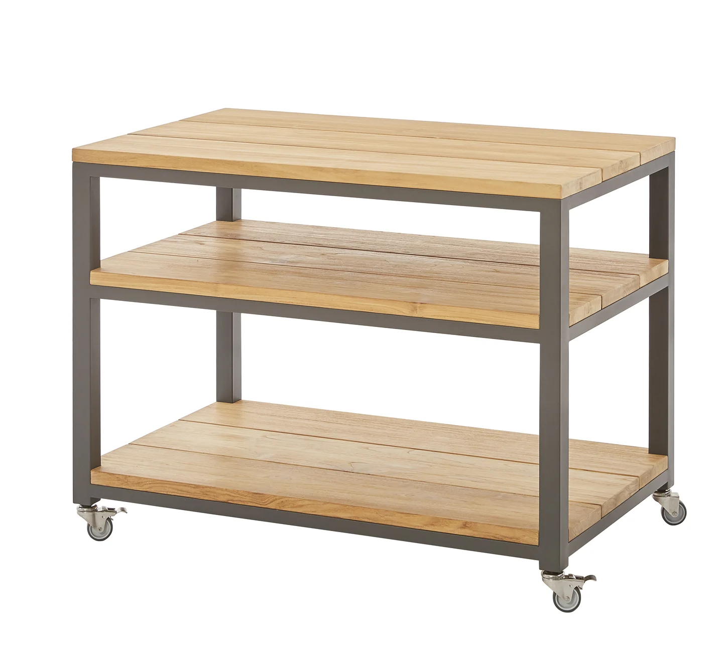 Diamond Garden Piazza Beistelltisch 100x60 cm Edelstahl/Recycled Teak