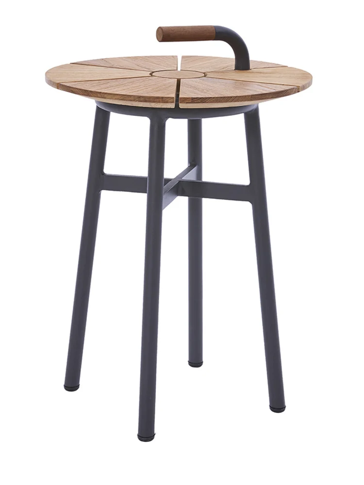 Diamond Garden Nora Beistelltisch Aluminium/Recycled Teak Ø42 - Ø70 cm