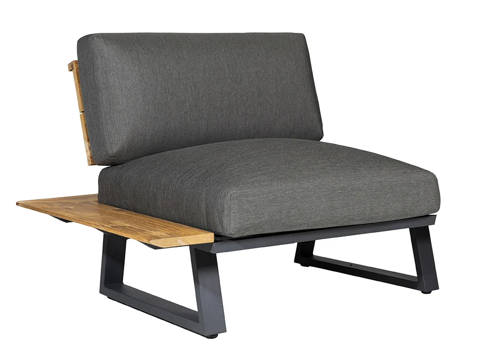 Diamond Garden Nora Modulgruppe Sun&Rain kurze Ecke links Aluminium/Teak