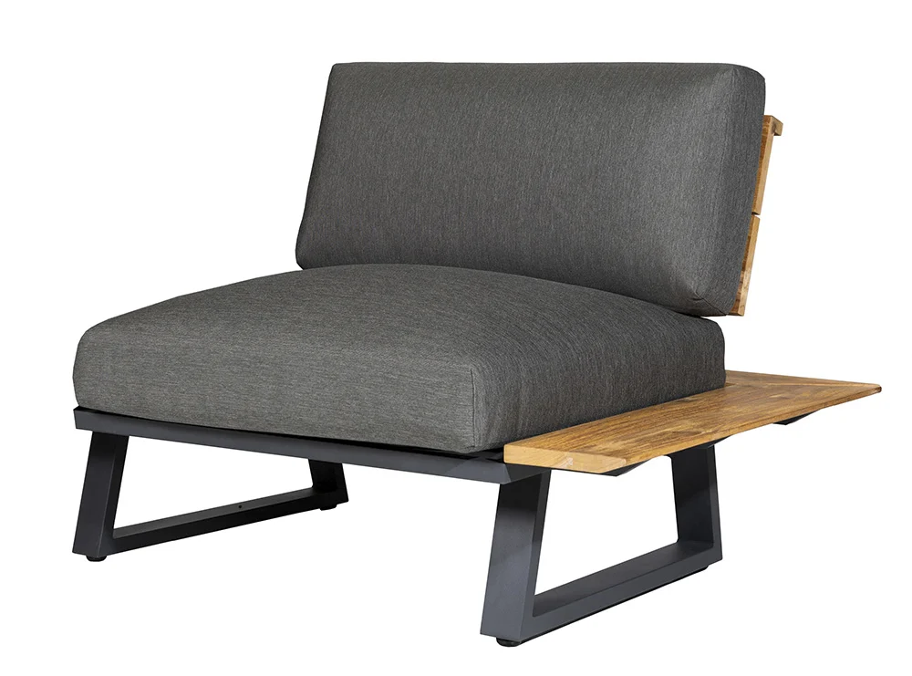 Diamond Garden Nora Modulgruppe Sun&Rain kurze Ecke rechts Aluminium/Teak