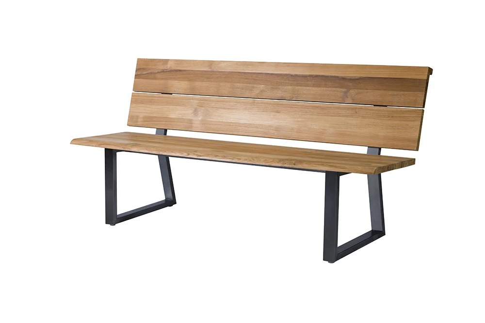 Diamond Garden Pisa Bank Edelstahl/Recycled Teak