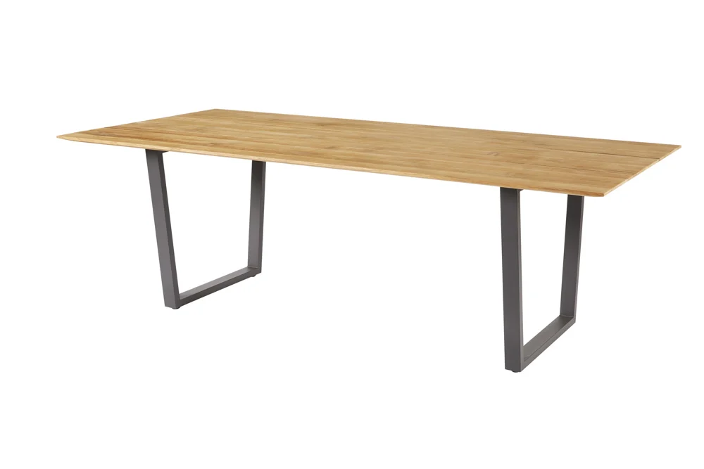 Diamond Garden Oxford Kufentisch 220x100 cm Edelstahl/Teak