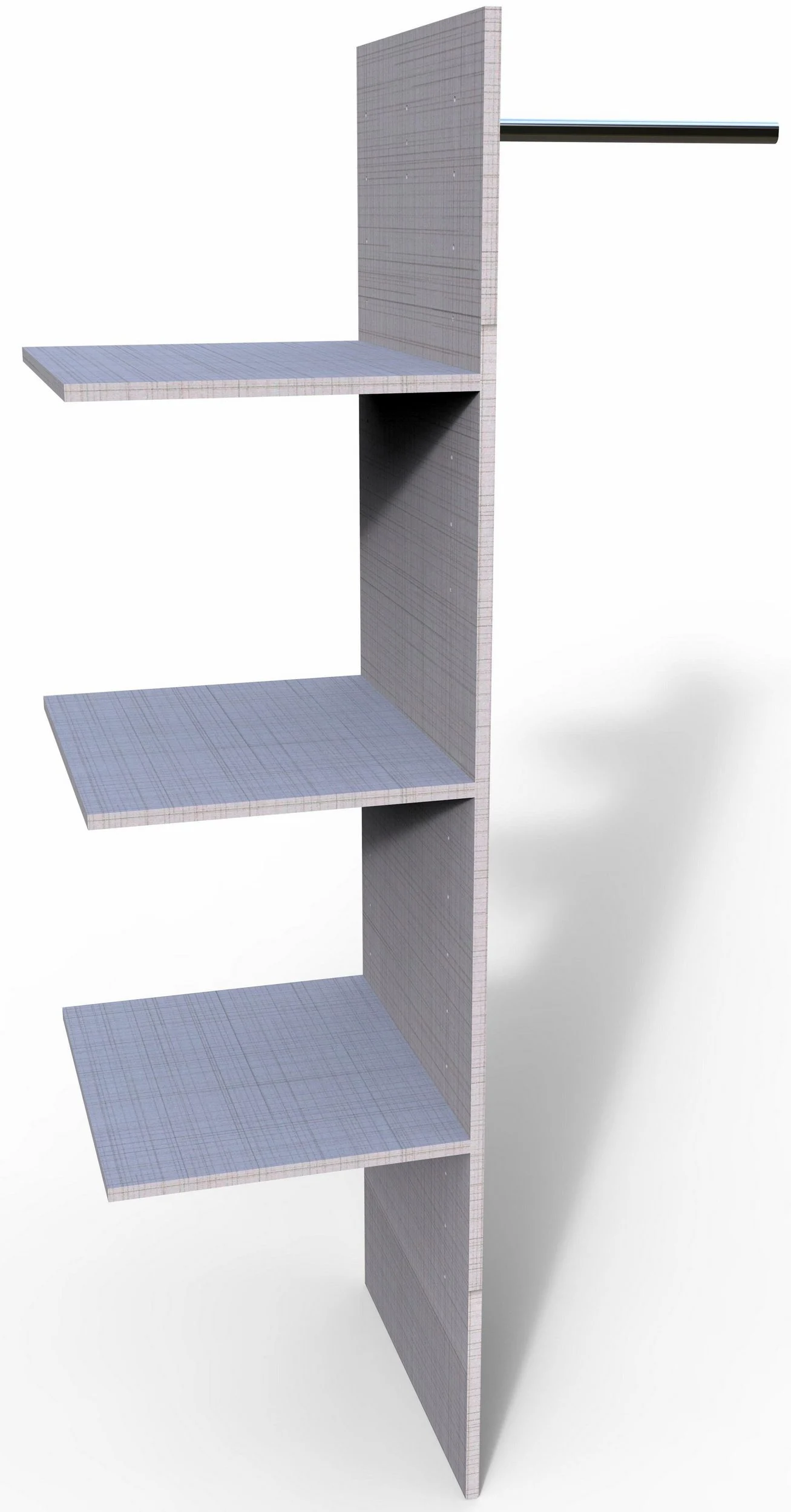 Wimex Multiraumkonzept Wäscheeinteilung Weiß Holzwerkstoff 44x77x152 cm