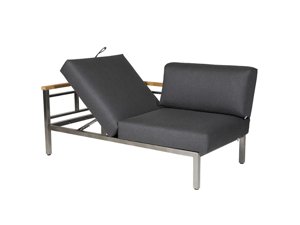Diamond Garden Gomera Sun & Rain Lounge Eckelement links Edelstahl/Teak