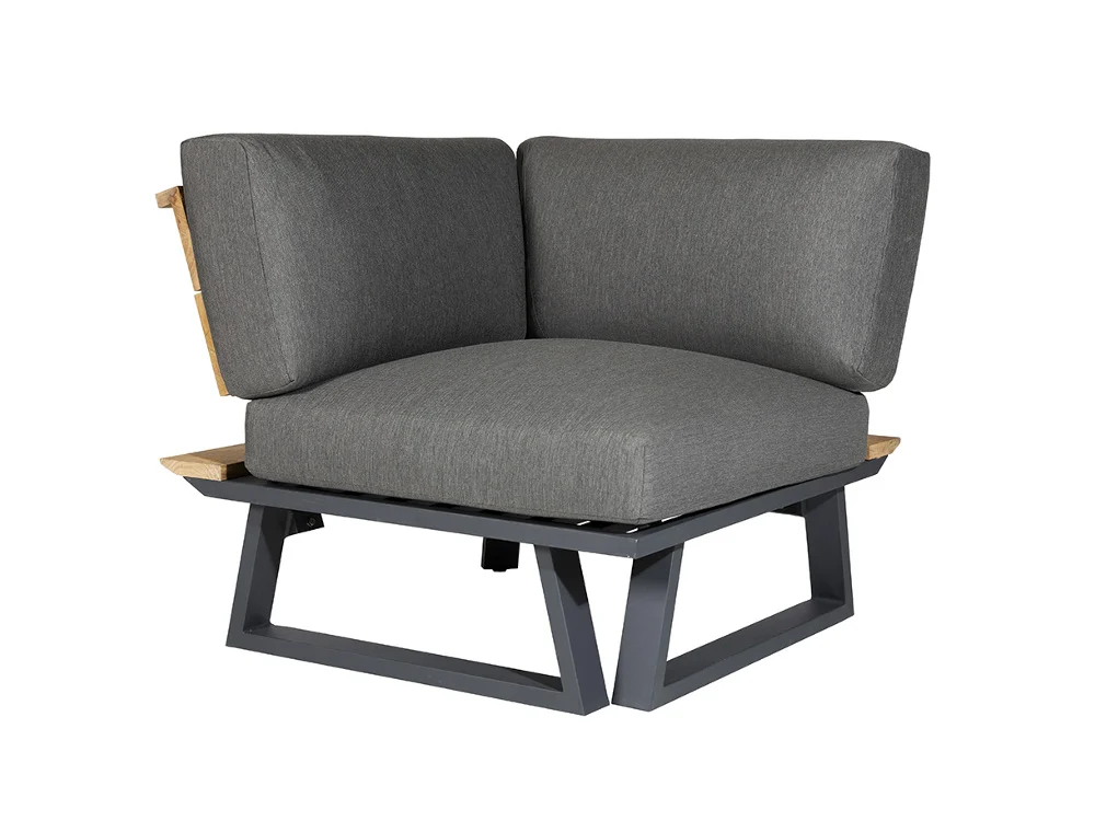 Diamond Garden Nora Sun & Rain Eckteil Aluminium/Teak