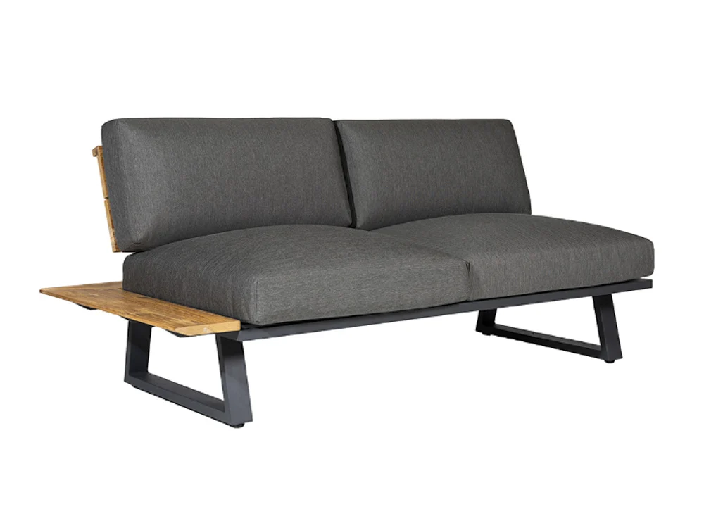 Diamond Garden Nora Sun & Rain Lange Ecke links Aluminium/Teak