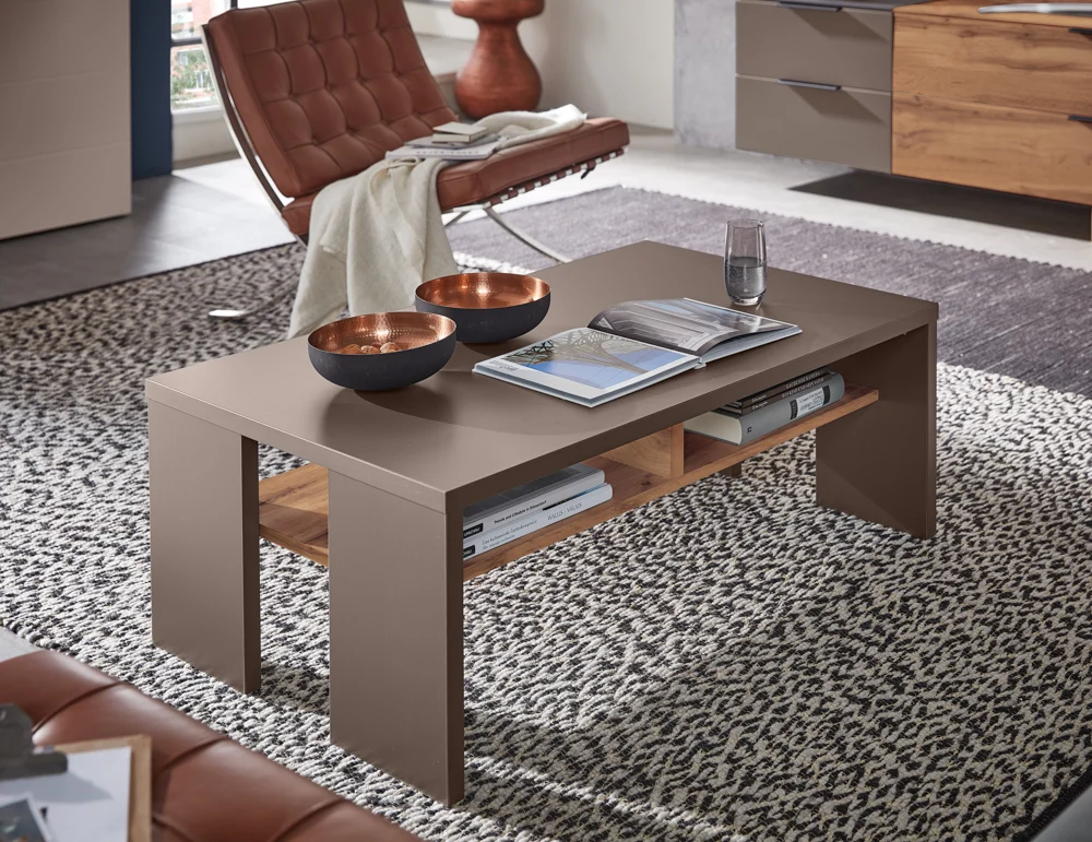 Innostyle Fun Plus II Couchtisch Basalt/Eiche Altholz Grau/Braun 110x40x65 cm