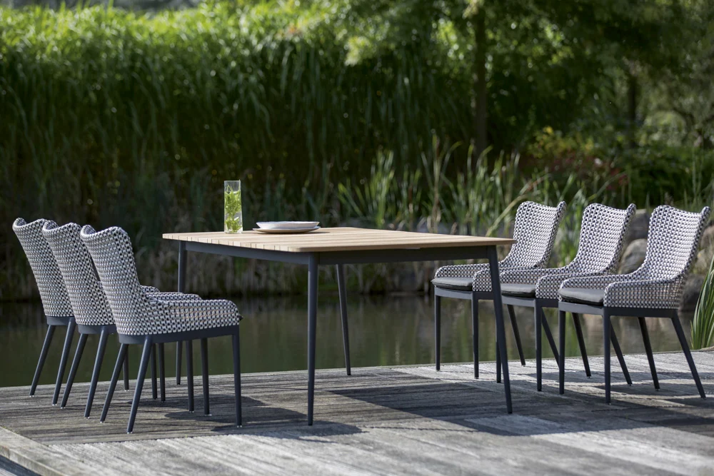 Niehoff Luna Gartentisch Aluminium/Teak