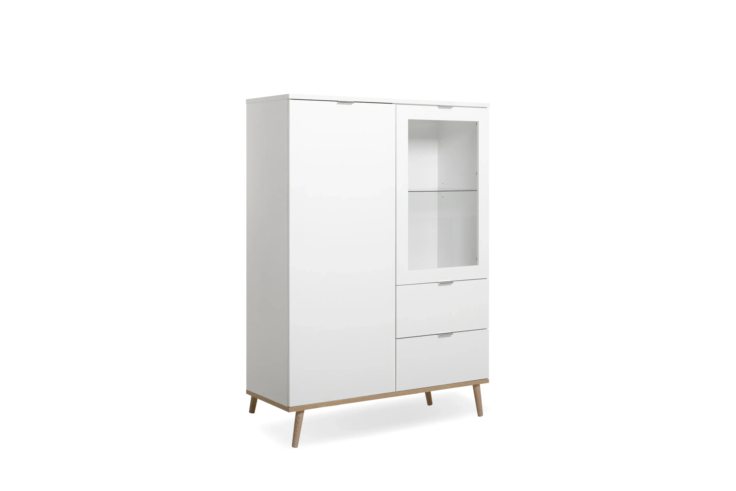 Finori Göteborg 53 Highboard Weiß/Sonoma Eiche