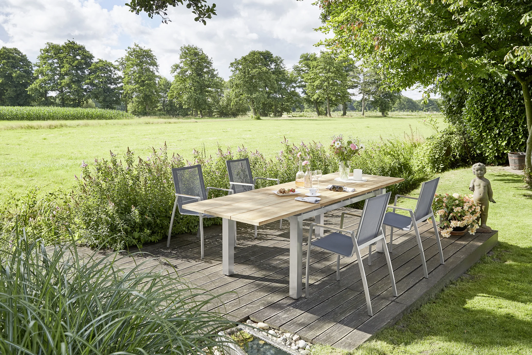 Diamond Garden Venedig/Levanto Gartenmöbelset 5tlg. inkl. Ausziehtisch