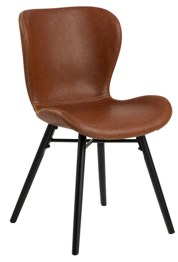 Actona Batilda -A1 Esszimmerstuhl Rubberwood/Leder look