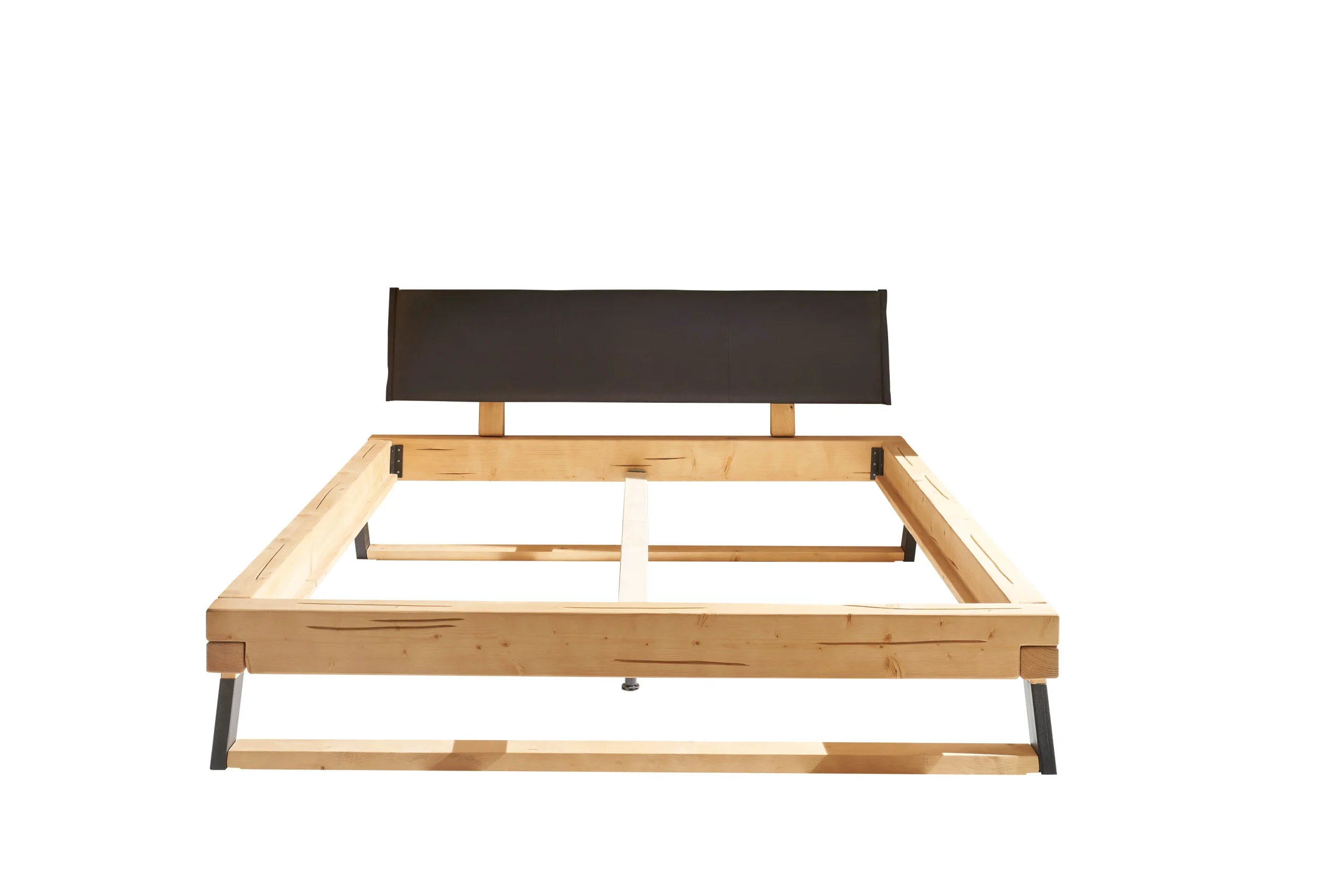 Schlafkontor Lobia Bett Fichte Massiv/Kopfteil gepolstert 180x200 cm