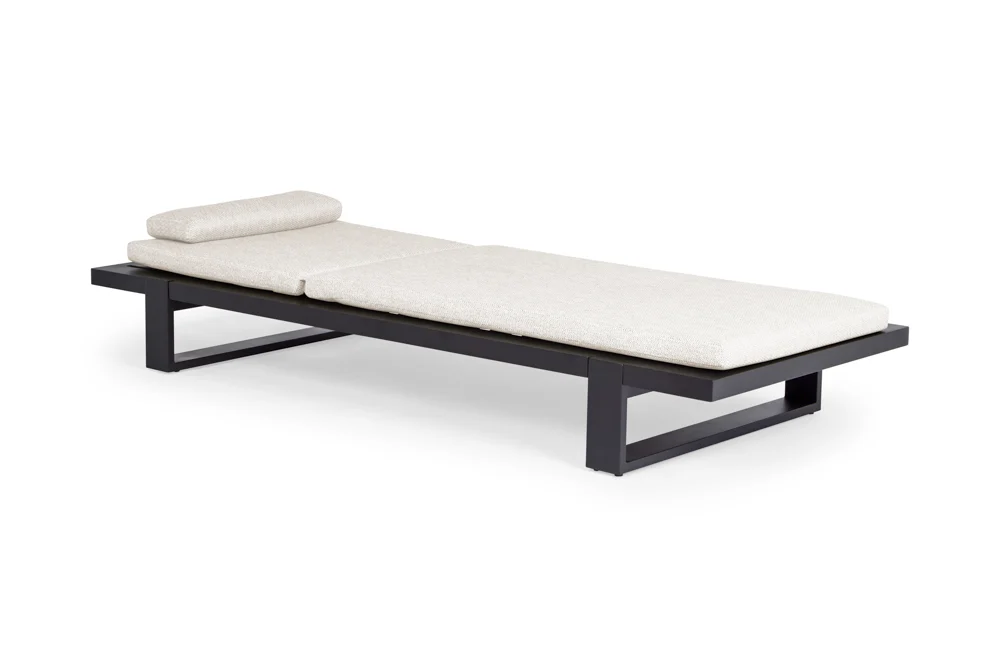 SUNS NARDO Sonnenliege Aluminium Matt black ohne Kissen