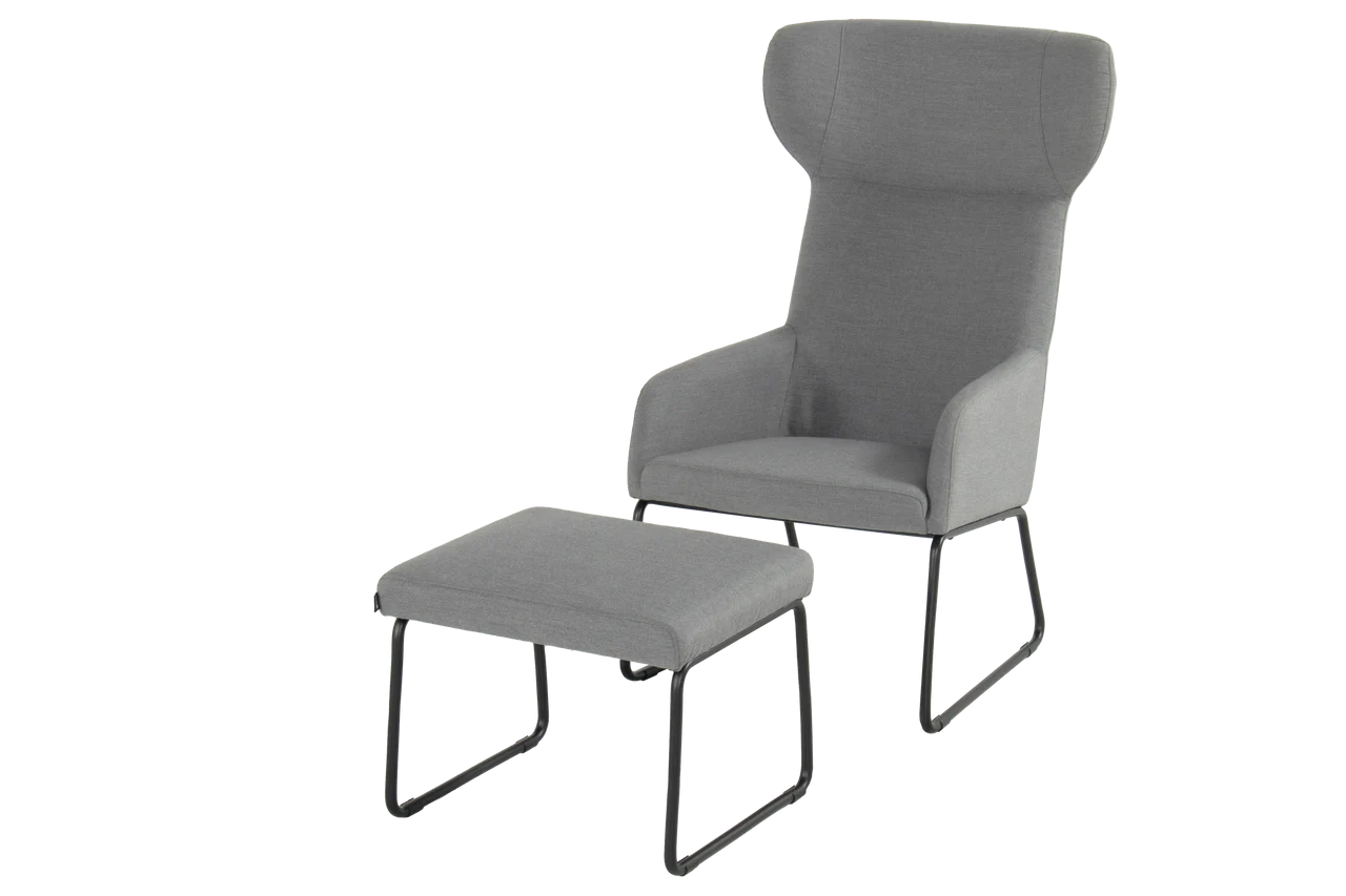 Hartman Chris Loungesessel mit Loungehocker Aluminium
