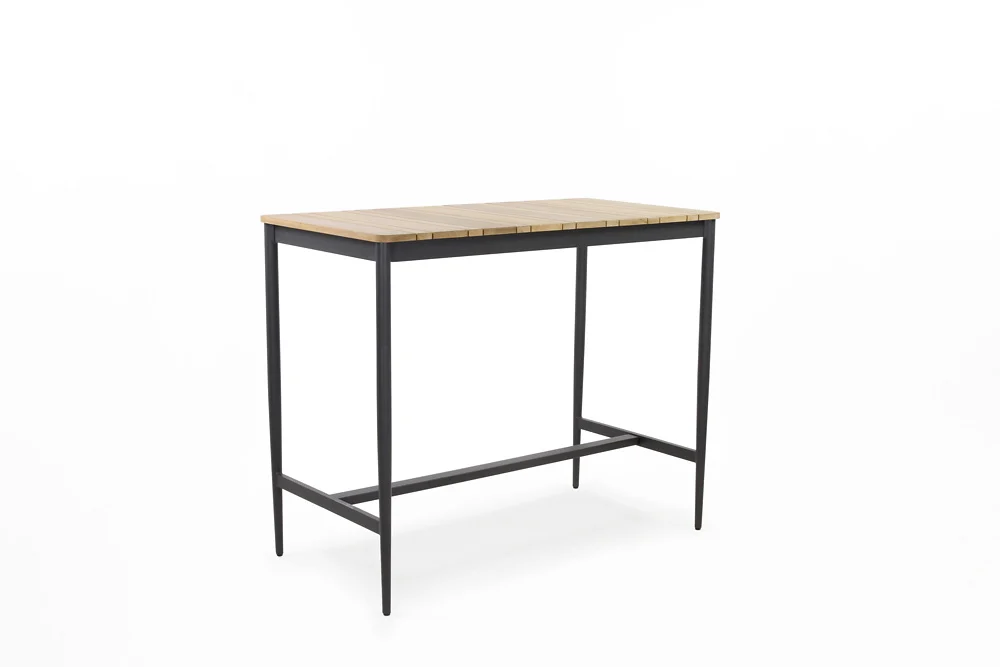 Niehoff Luna Bartisch Aluminium/Teak 135x70 cm