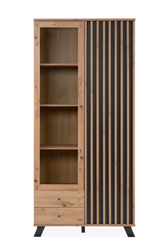 Finori Medan 52A Vitrine Holzwerkstoff Artisan Oak/Anthrazit
