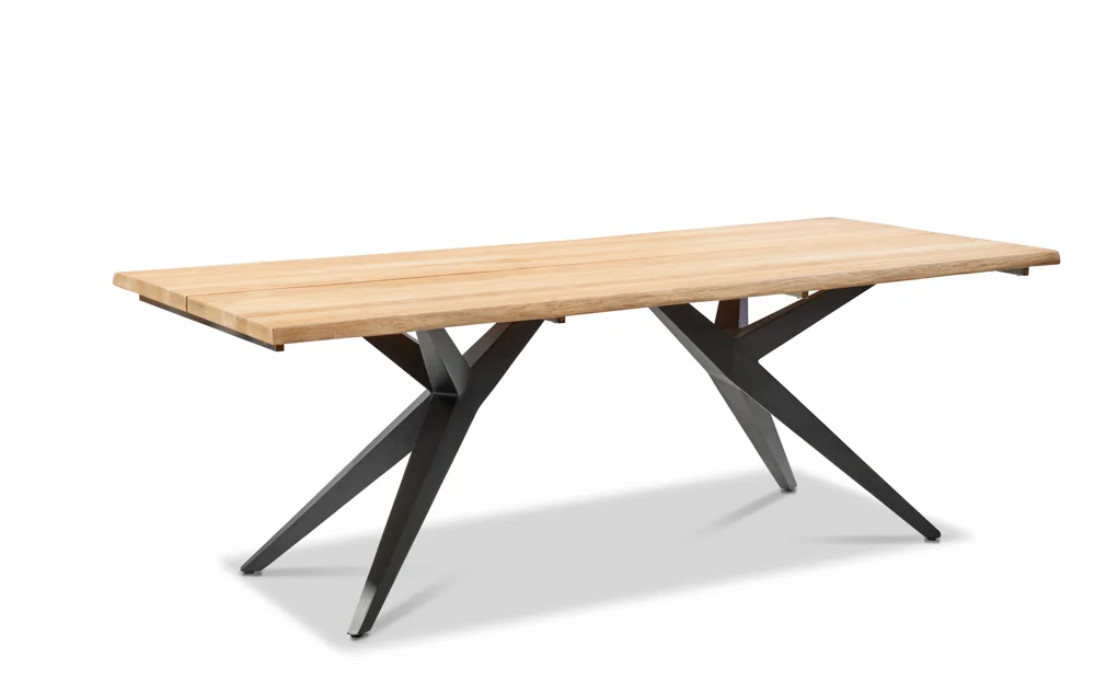 Musterring Holland Tisch Edelstahl/Teak 280x95 cm
