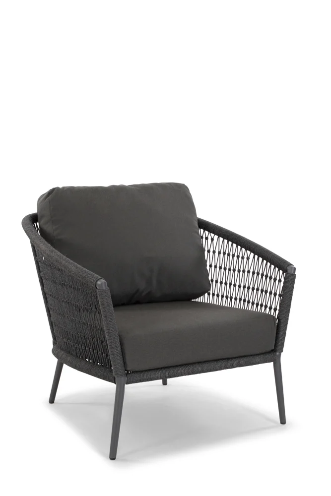 Musterring Ibiza Loungesessel schwarz/grau Aluminium