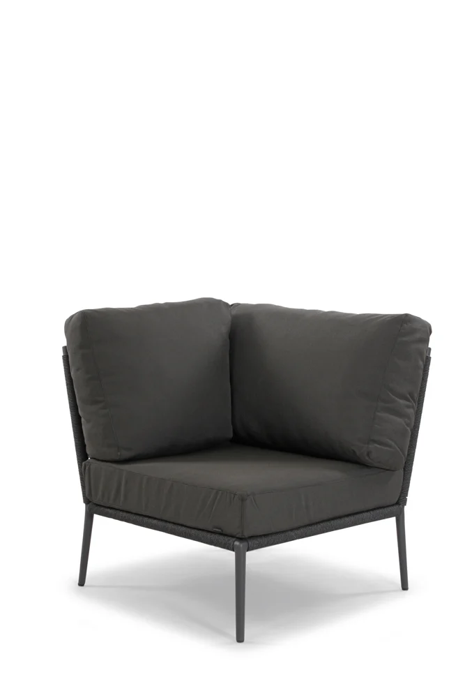 Musterring Ibiza Eckmodul schwarz/grau Aluminium 85x85x75 cm