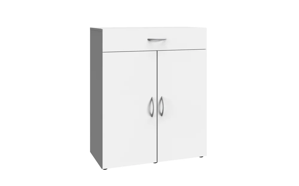 Wimex Multiraumkonzept Kommode Holzwerkstoff 2 Türen Weiß foliert 40x80x98 cm