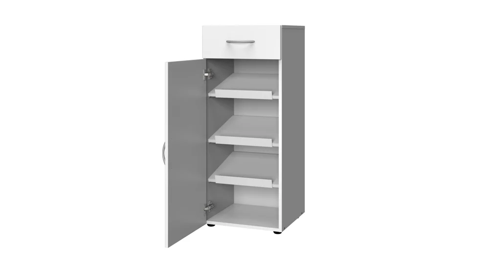Wimex Multiraumkonzept Schuhschrank 1 Tür 1 Schublade Weiß Holzwerkstoff