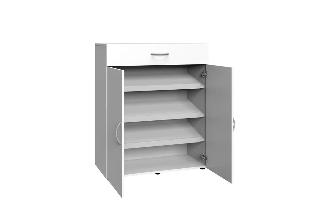 Wimex Multiraumkonzept Schuhschrank 2 Türen 1 Schublade Weiß Holzwerkstoff
